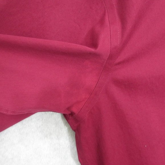 L.L. Bean Men's Button Up Shirt Short Sleeve Red XL Tall Wrinkle Resitant - Picture 6 of 6